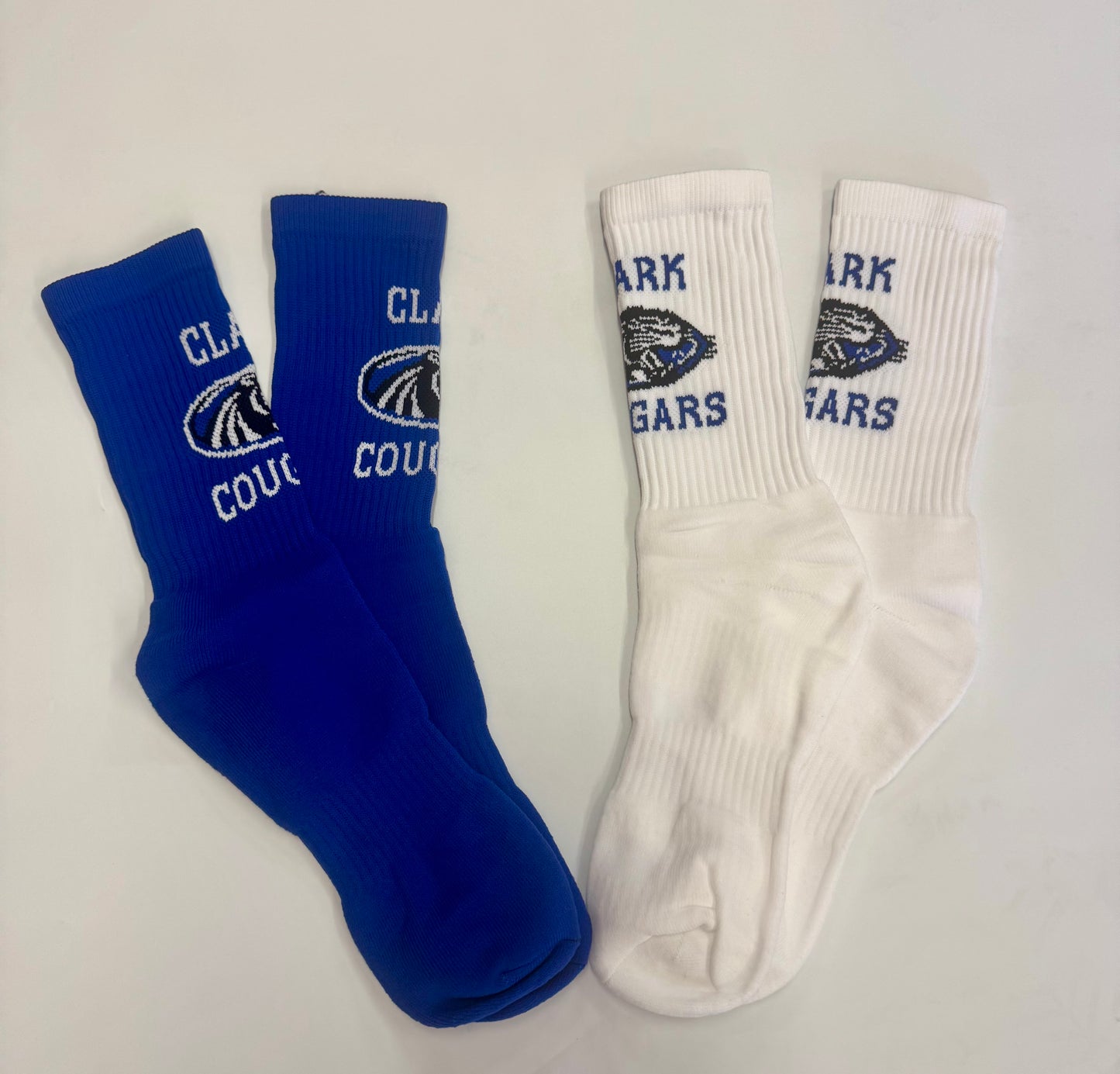Clark Cougars Embroidered Socks
