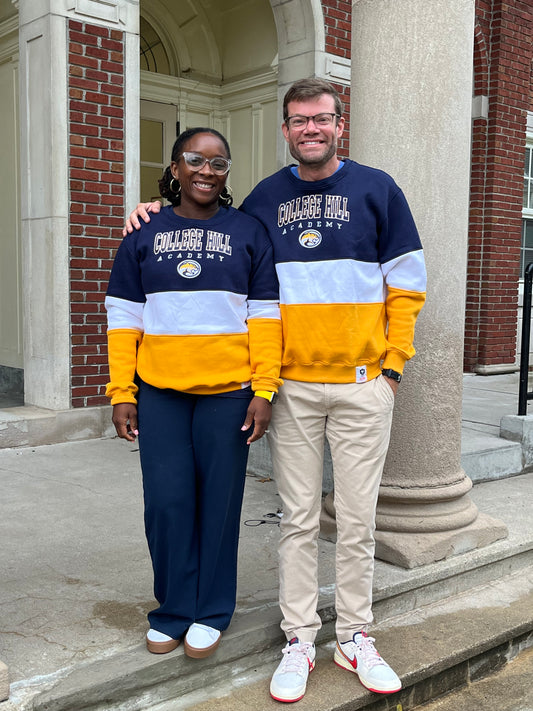College Hill Academy 3-Color Embroidered Sweater - Adult