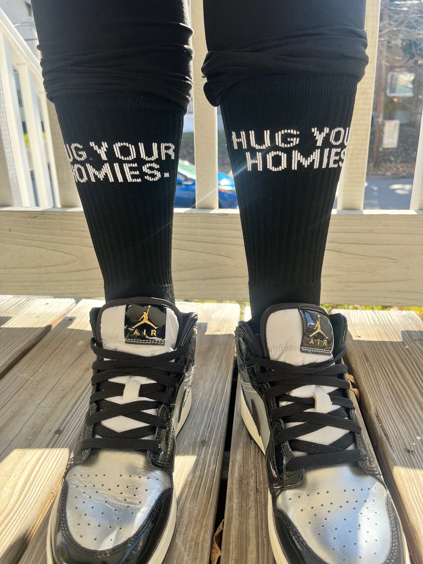 Hug Your Homies Crew Socks