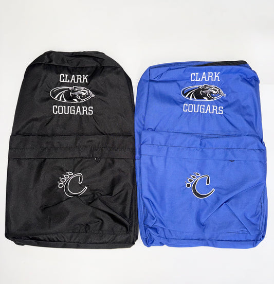 Clark Montessori Embroidered Bookbag